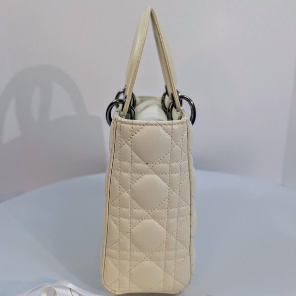 Dior Lady Dior Ivory My ABCDior Bag in Cannage Lambskin - Picture 4 of 16